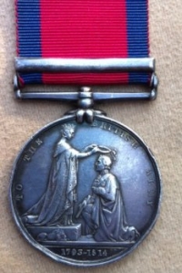MILITARY GENERAL SERVICE MEDAL (Toulouse) 1st Dragoons. (part erased)