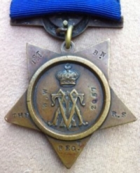 Khedives Star 1882. Named To: 2057. W.W. (William Woods) 1st Bn (RS) Royal Sussex Regt)
