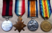 DISTINGUISHED CONDUCT MEDAL (Victoria Cross Action) 1914-15 Star Trio, 17th Middx Regt (1st Footballers)