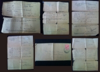 FIVE TIMES CASUALTY ( Lincolnshire Regiment ) 1915 Trio with amazing papers . (RARE)
