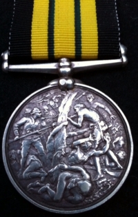 ASHANTEE MEDAL (1874) To: W. STEWART. PLUMBER. HMS ACTIVE. 73-74. An excellent medal that was found in Chile ! 