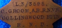 AN EXCELLENT ROYAL NAVAL DIVISION 1914 STAR & BAR TRIO. To: L.3/3595. C. GROOM. A.B. R.N.V.R. COLLINGWOOD BTTN. R.N.D. (CAPTURED at ANTWERP PRISONER OF WAR at DOBERITZ) A Classic RND P.O.W.