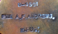 An Important "ANDREWS BROTHERS" Casualty Grouping: Comprising: 1915 Trio & Plq to: 6401.Pte.A.F. ANDREWS 13th Royal Fus. K.I.A. 11/4/17 & Pair & Plq 3497. Pte.R.ANDREWS 6th Lond