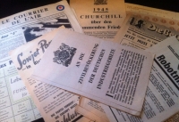 AN INCREDIBLE R.A.F. "LANCASTER-BATTLE OF BERLIN" BOMB AIMER TRIO. UNIQUE 34 SORTIE ILLUSTRATED WAR DIARY, LOG BOOK & MASS of PAPERS. U.K. PASSPORT 1939 WITH NAZI (Swastica) VISA STAMP. (Part 2) 