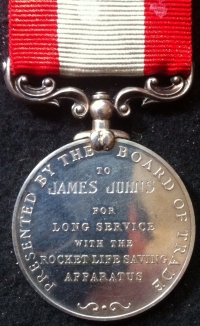 A RARE & DESIRABLE DISTINGUISHED SERVICE MEDAL,(M.F.A.) 
1914-1915 Trio & ROCKET APPARATUS L.S.G.C. Group of Five.
To:ABLE SEAMAN JAMES JOHNS "H.M.S.Y. MARYNTHEA" AUX PATROL 1917. 
