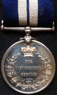 A RARE & DESIRABLE DISTINGUISHED SERVICE MEDAL,(M.F.A.) 
1914-1915 Trio & ROCKET APPARATUS L.S.G.C. Group of Five.
To:ABLE SEAMAN JAMES JOHNS "H.M.S.Y. MARYNTHEA" AUX PATROL 1917. 
