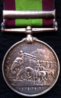 An Excellent AFGHANISTAN MEDAL 1878-79-80 (ALI MUSJID)
To: 8.Bde /521. Pte W. CONNOR. 51st (2nd West Yorks) Regt.
From Huddersfield, Yorkshire. 
