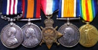 A RARE & UNUSUAL MILITARY MEDAL with "MEDITERRANEAN MEDAL" & 1914-15 TRIO, To: 4921 / 12774 Pte E. MORTIMER. 3rd & 11th W.YORKS REGt & R.F.C. (A MAN IN LOTS OF ARMY TROUBLE WITH TWO IDENTITIES !) 