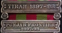 AN EXCEPTIONAL DEVON REGIMENT, INDIA GENERAL SERVICE 
(Two Clasp) & Q.S.A.- K.S.A. "DEFENCE OF LADYSMITH" (Three Clasp) Trio. To: 823. Pte. E. TIMPERLY. 1/st DEVON REGIMENT.
( Died in Saugor, India, Age 34 ) 
