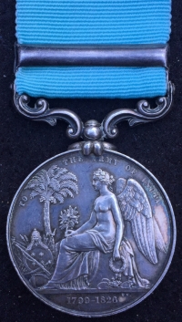 An Attractive & High Grade ARMY OF INDIA MEDAL (AVA) 
To:Pte J. LEDDY 44th Foot (East Essex Regt)
John Leddy also fought at the BATTLE OF WATERLOO in the 
Troop of Captain Thomas Mackrell. 