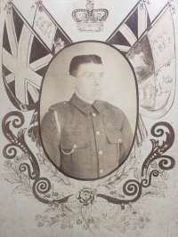 A RARE EARLY CAVALRY ENTRANT. D-5150 Cpl ARTHUR SAMUEL SCOTT, "C" Sqd, 6th Dragoon Guards (Carabiniers) 1914 Star & Bar Trio, Plaque & medal boxes & two uniformed pictures. KILLED IN ACTION 24th July 1915.