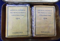 A MINT & COMPLETE PRINCESS MARY 1914 BOX. With original Cigarettes & Tobacco packs, Briar Pipe (Unsmoked) Xmas Card & Photo of Mary. Cig