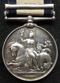 A SUPERB PAIR OF NAVAL GENERAL SERVICE MEDALS. To:
Midshipman Lt JOSEPH RAY. “VICTORIOUS WITH RIVOLI” HMS VICTORIOUS  & Landsman JOSEPH RAY. “NAVARINO” HMS ASIA.
