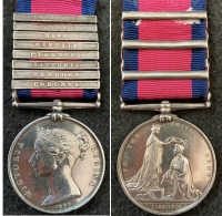 An Outstanding & Very Rare Officer’s “Eight Clasp” 
Military General Service Medal. Captain W.H. HARTMAN 28th Foot. (North Gloucestershire Regt) In Totally Superb Condition & with an Early Pedigree from 1903.