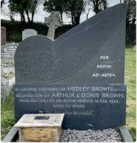 An Early Aircrew Europe “Wellington” Casualty. 9 Sqd. RAF.
To. 643275, Air Gunner, Sgt. HEDLEY BROWN.With links to Stalag Luft III, The Great Escape & Oflag IVc Colditz  A Mysterious loss just 300 yds off Clacton beach.