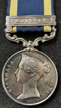 An Excessively Rare,  INDIAN MUTINY MEDAL, (DEFENCE OF LUCKNOW), “ORIGINAL DEFENDER”- (Battle of Chinhut Casualty) Killed in Action 30th June 1857) & PUNJAB MEDAL, (MOOLTAN), To: JOHN STEEPLES, 32nd Foot.