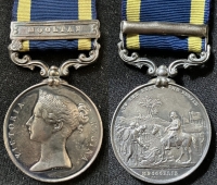 An Excessively Rare,  INDIAN MUTINY MEDAL, (DEFENCE OF LUCKNOW), “ORIGINAL DEFENDER”- (Battle of Chinhut Casualty) Killed in Action 30th June 1857) & PUNJAB MEDAL, (MOOLTAN), To: JOHN STEEPLES, 32nd Foot.