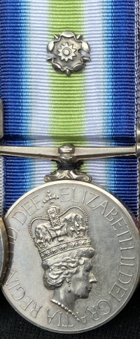 An Outstanding & Unique Royal Navy “South Atlantic” Group of Five.
British Empire Medal, South Atlantic Medal, Golden Jubilee Medal 2002, Meritorious Service Medal (QEII), L.S.G.C & Bar.