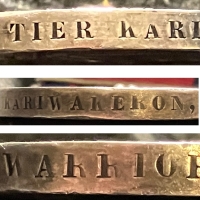 An Excessively Rare M.G.S.- American War of 1812- to 
A Native North American Warrior. [FORT DETROIT]-[CHRYSTLER’S FARM] To: “TEIR KARIWAKERON, WARRIOR. Only Five medals with BOTH these fabulously rare clasps.